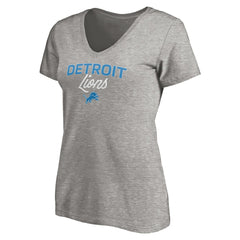 Detroit Lions Women's Depth Chart V-Neck T-Shirt - Gray sale