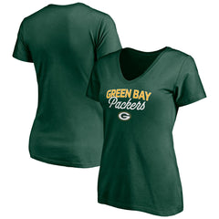 Green Bay Packers Women's Depth Chart V-Neck T-Shirt - Green sale