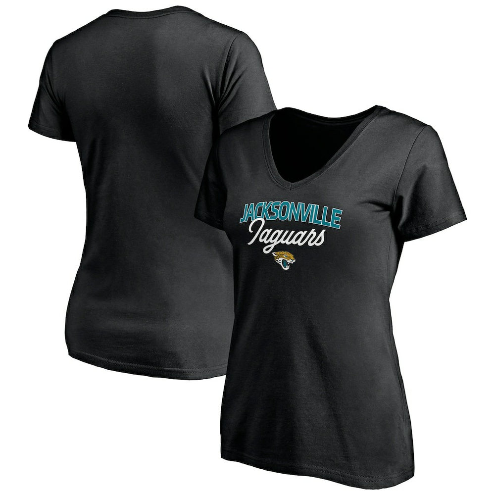 Jacksonville Jaguars Women's Depth Chart V-Neck T-Shirt - Black outlet