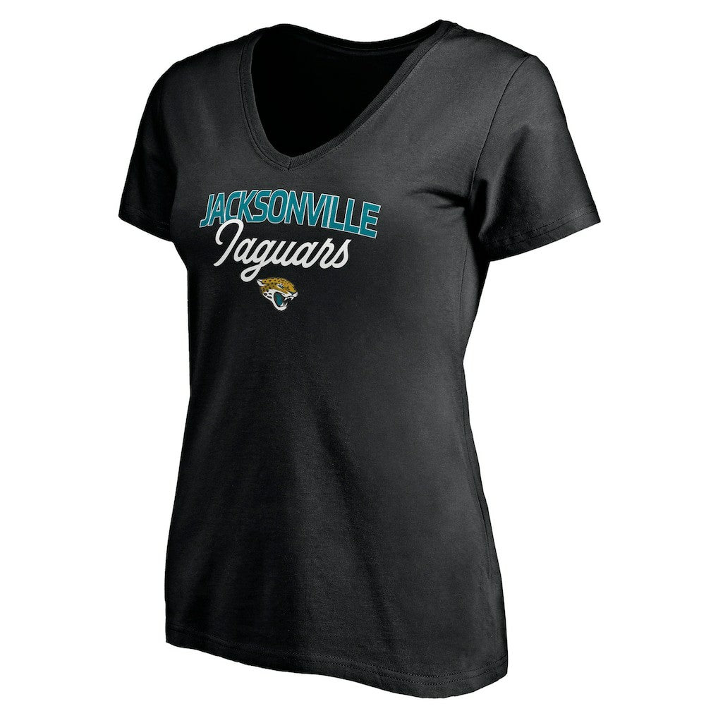 Jacksonville Jaguars Women's Depth Chart V-Neck T-Shirt - Black outlet