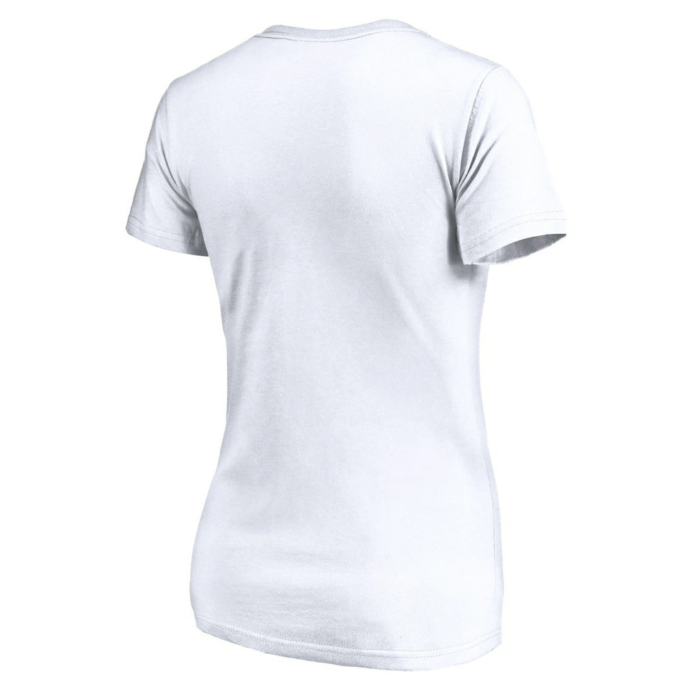 Miami Dolphins Women's Depth Chart V-Neck T-Shirt - White on sale