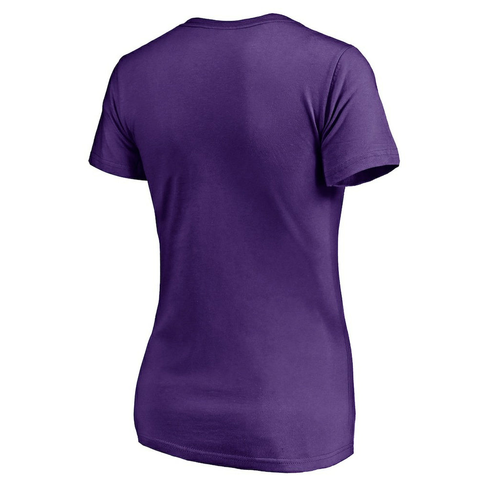 Minnesota Vikings Women's Depth Chart V-Neck T-Shirt - Purple for sale