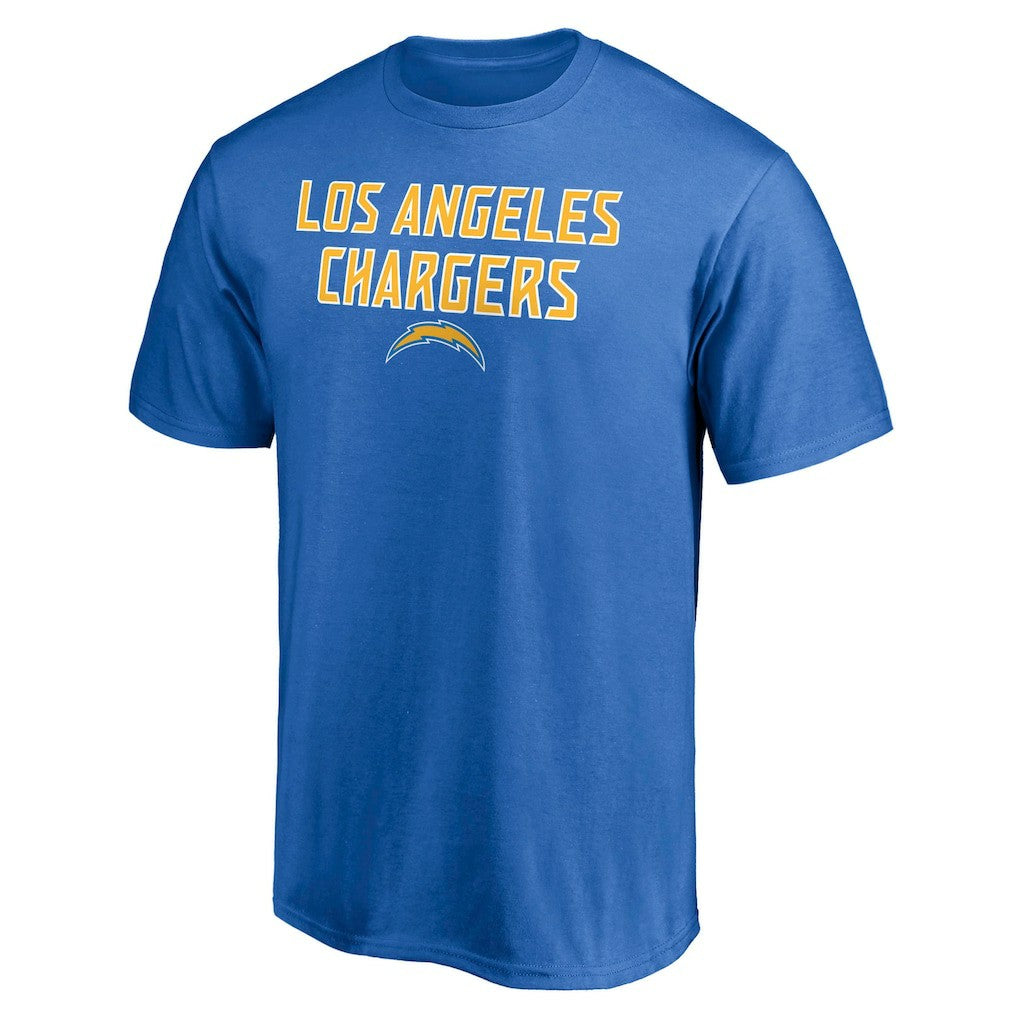 Los Angeles Chargers Game Day Stack T-Shirt - Powder Blue for sale