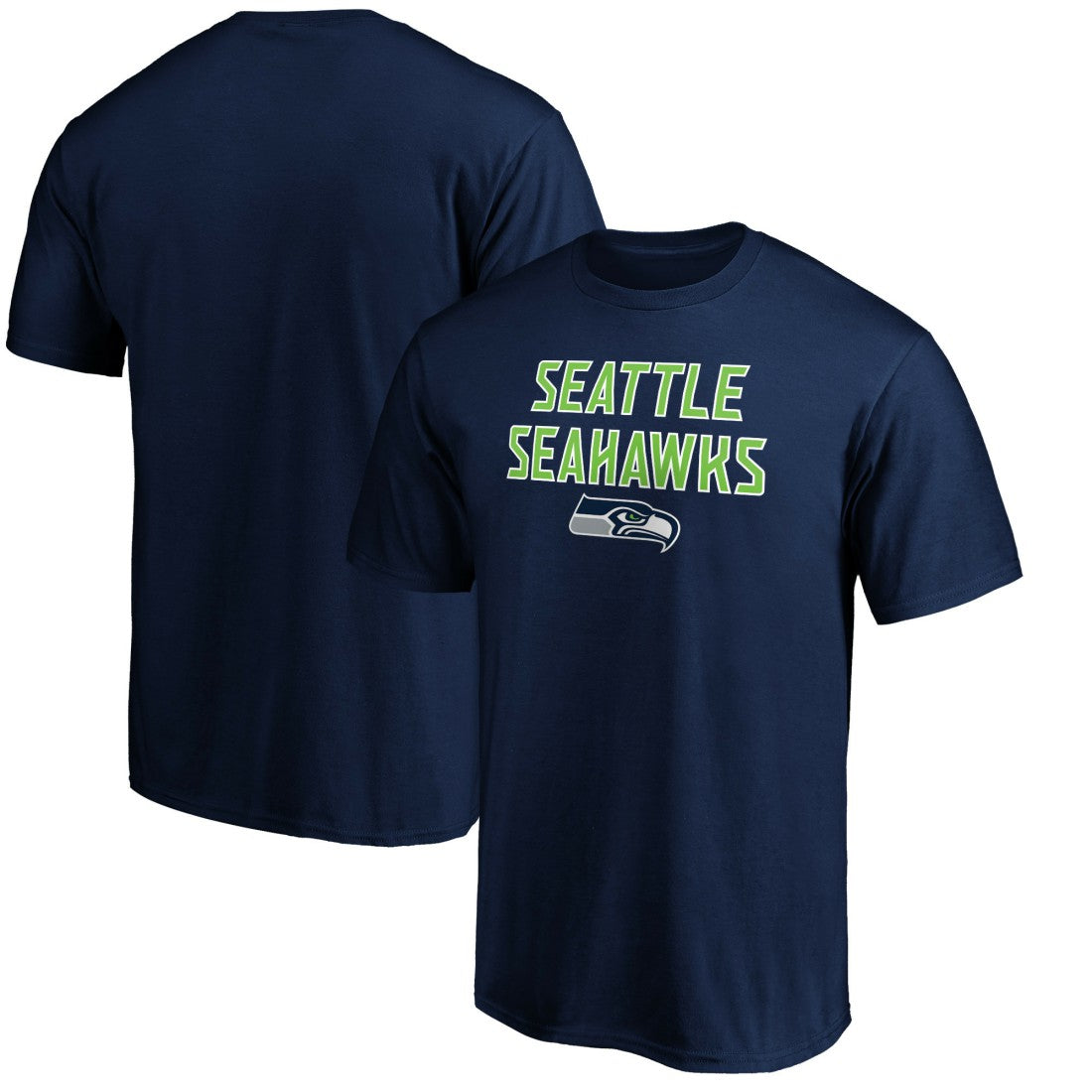Seattle Seahawks Game Day Stack T-Shirt - College Navy cheap