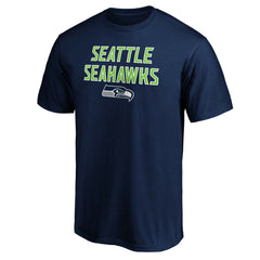 Seattle Seahawks Game Day Stack T-Shirt - College Navy cheap