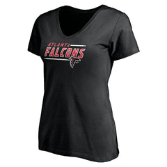 Atlanta Falcons Women's Mascot In Bounds V-Neck T-Shirt - Black on sale