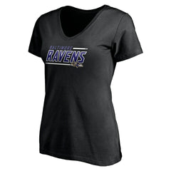 Baltimore Ravens Women's Mascot In Bounds V-Neck T-Shirt - Black discount