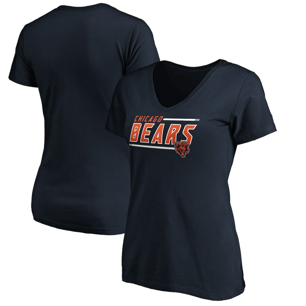Chicago Bears Women's Mascot In Bounds V-Neck T-Shirt - Navy on sale