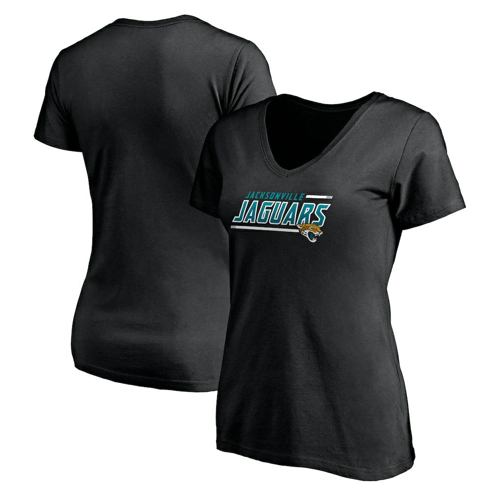 Jacksonville Jaguars Women's Mascot In Bounds V-Neck T-Shirt - Black cheap