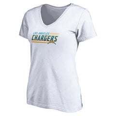 Los Angeles Chargers Women's Mascot In Bounds V-Neck T-Shirt - White outlet
