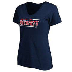 New England Patriots Women's Mascot In Bounds V-Neck T-Shirt - Navy outlet