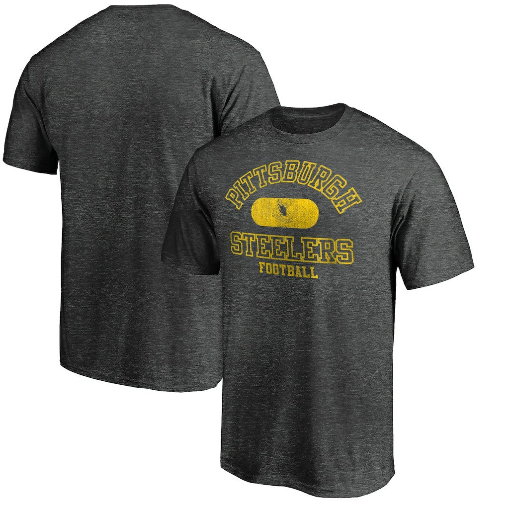 Pittsburgh Steelers Varsity Issued Throwback T-Shirt - Heather Charcoal cheap