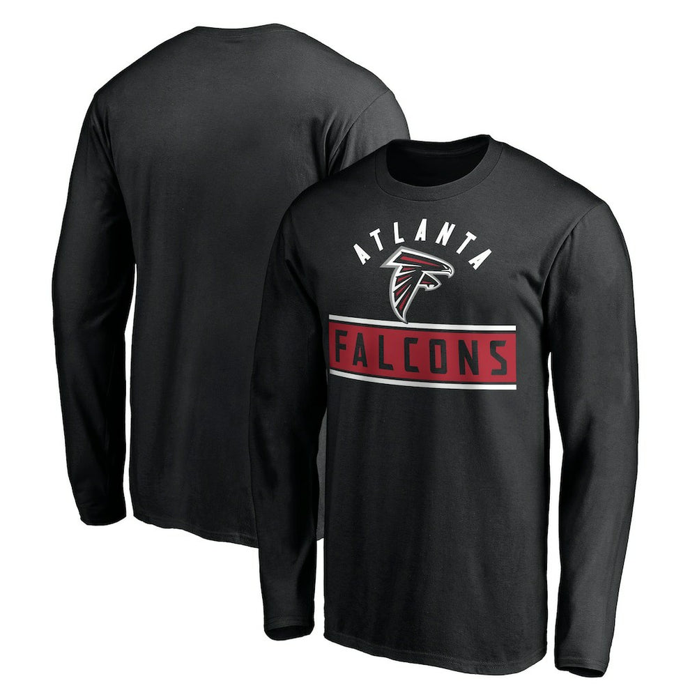 Atlanta Falcons Team Arch Knockout Long Sleeve T-Shirt - Black outlet