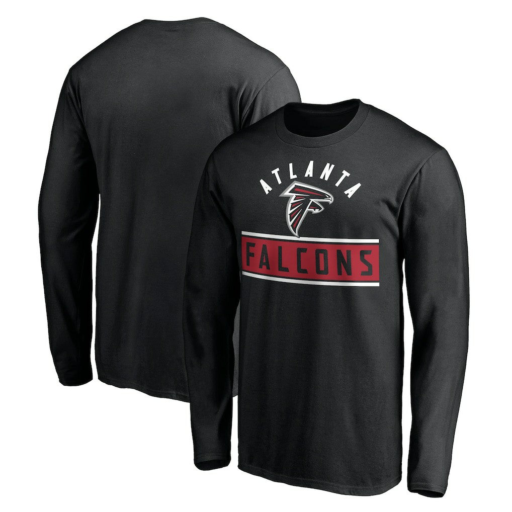 Atlanta Falcons Team Arch Knockout Long Sleeve T-Shirt - Black outlet