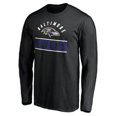 Baltimore Ravens Team Arch Knockout Long Sleeve T-Shirt - Black for sale