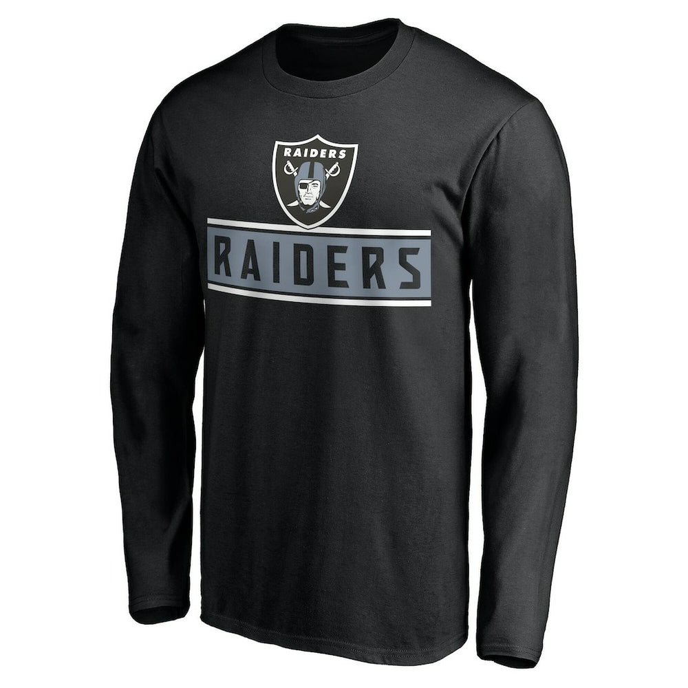 Las Vegas Raiders Team Arch Knockout Long Sleeve T-Shirt - Black sale