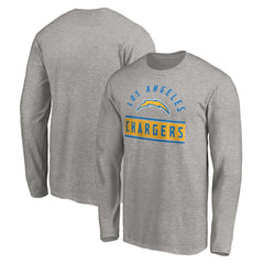 Los Angeles Chargers Team Arch Knockout Long Sleeve T-Shirt - Heather Gray discount