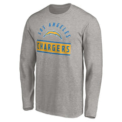 Los Angeles Chargers Team Arch Knockout Long Sleeve T-Shirt - Heather Gray discount