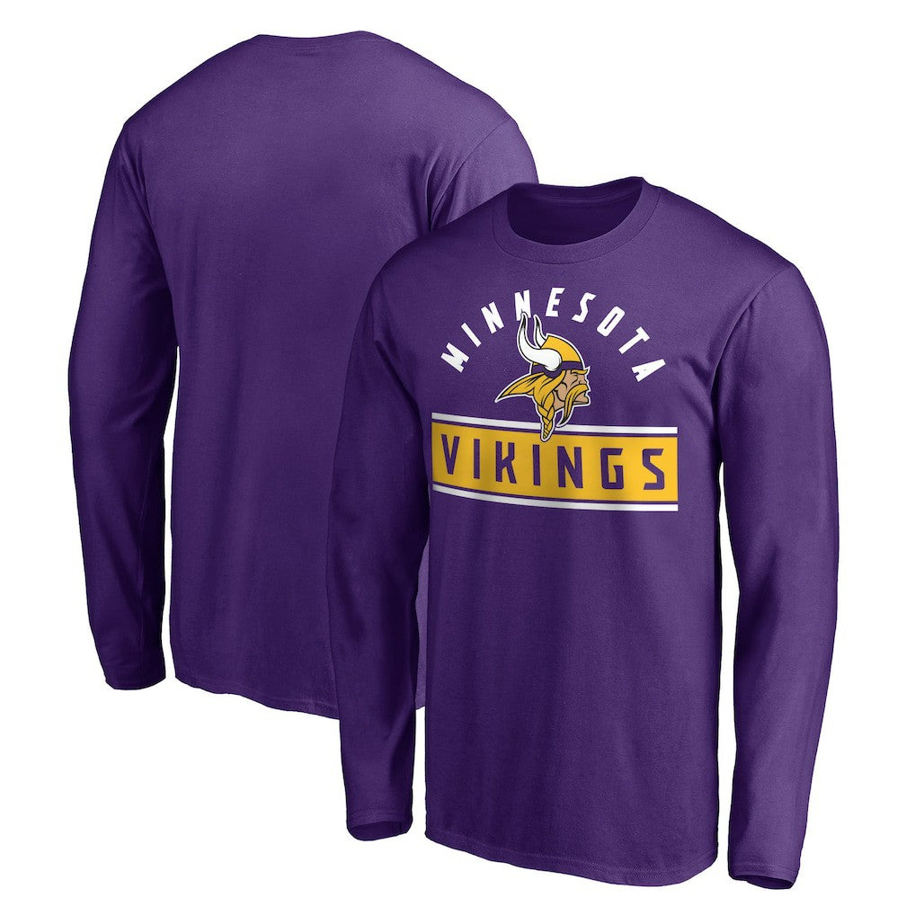 Minnesota Vikings Team Arch Knockout Long Sleeve T-Shirt - Purple outlet