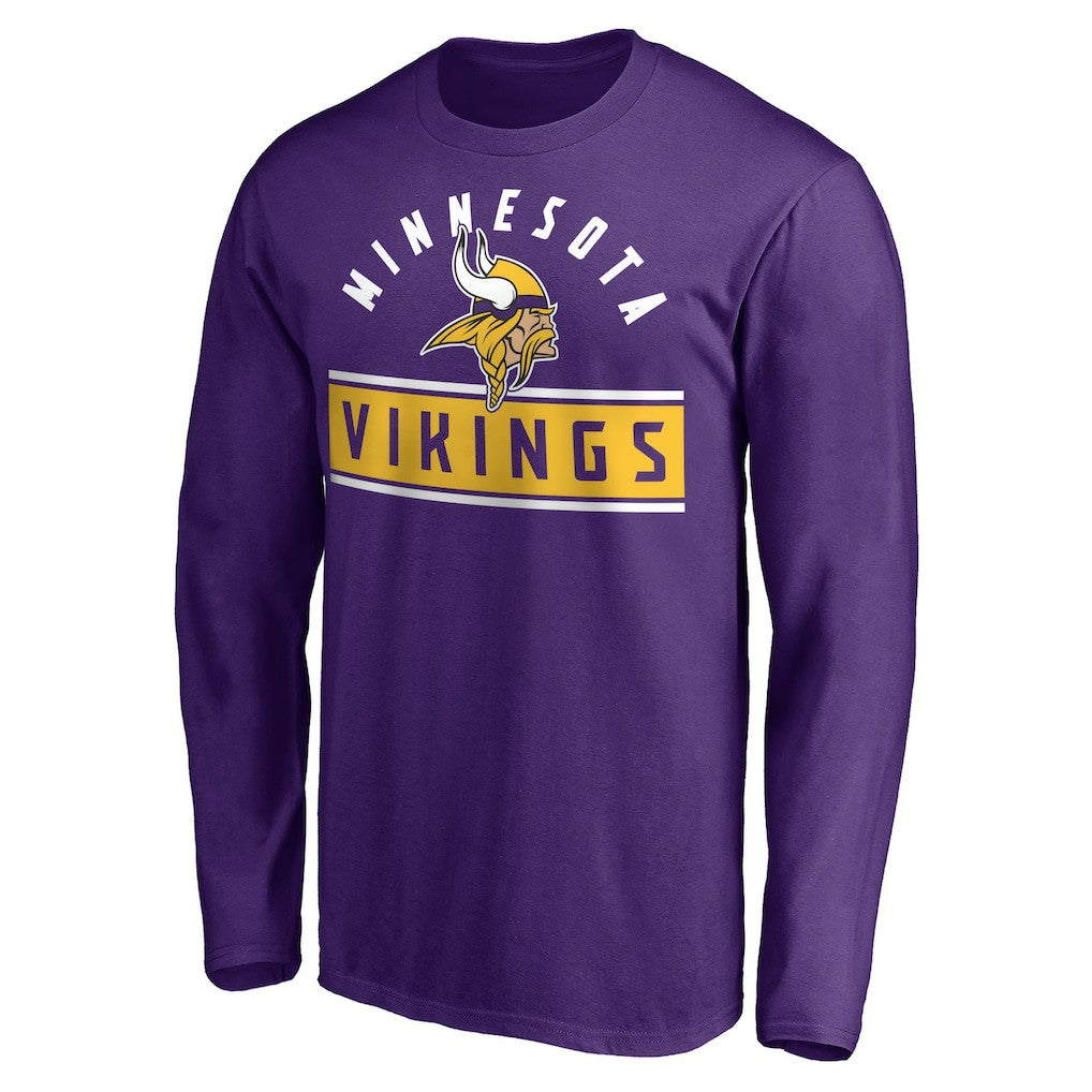 Minnesota Vikings Team Arch Knockout Long Sleeve T-Shirt - Purple outlet