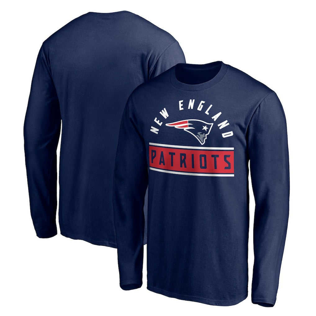 New England Patriots Team Arch Knockout Long Sleeve T-Shirt - Navy outlet
