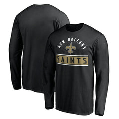 New Orleans Saints Team Arch Knockout Long Sleeve T-Shirt - Black for sale