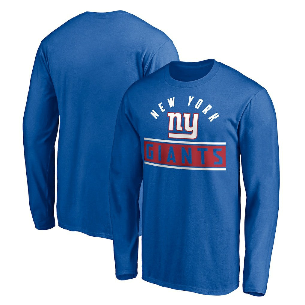 New York Giants Team Arch Knockout Long Sleeve T-Shirt - Royal for sale