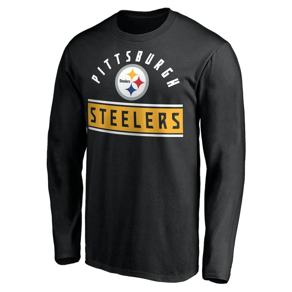 Pittsburgh Steelers Team Arch Knockout Long Sleeve T-Shirt - Black discount