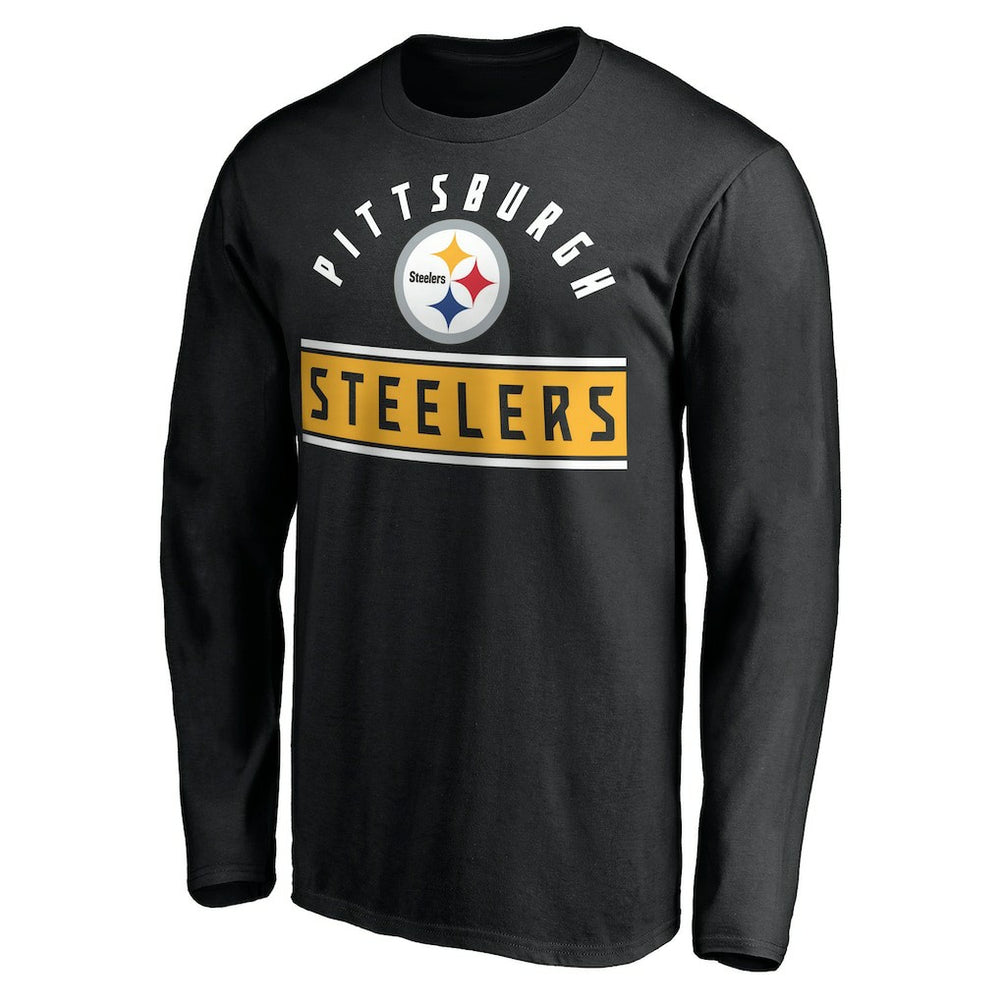 Pittsburgh Steelers Team Arch Knockout Long Sleeve T-Shirt - Black discount