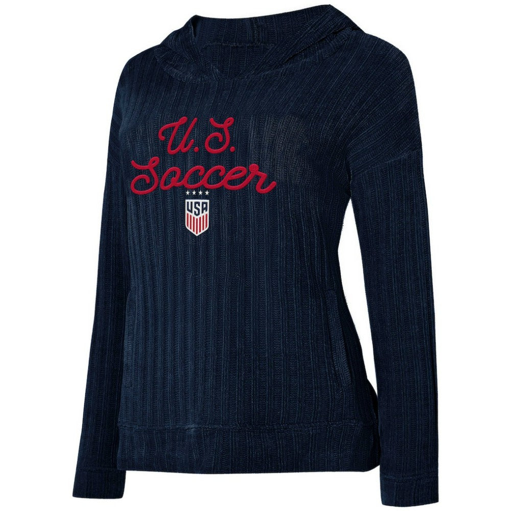 USWNT Concepts Sport Women's Linger Long Sleeve Hooded Top - Navy sale