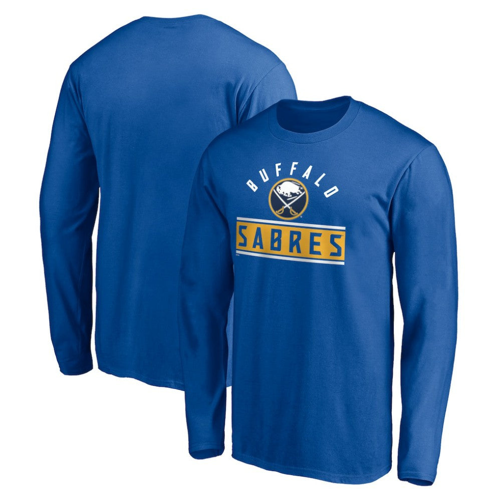 Buffalo Sabres Team Arch Knockout Long Sleeve T-Shirt - Royal T-shirts