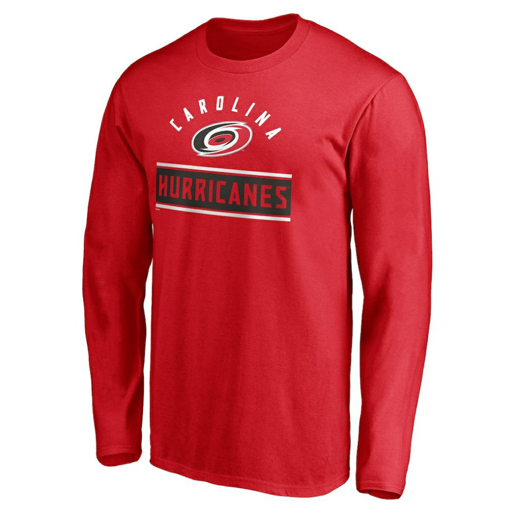 Carolina Hurricanes Team Arch Knockout Long Sleeve T-Shirt - Red T-shirts