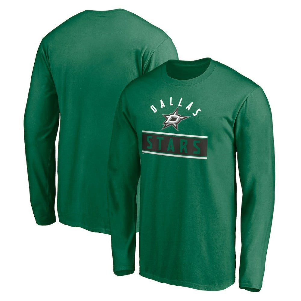Dallas Stars Team Arch Knockout Long Sleeve T-Shirt - Kelly Green T-shirts