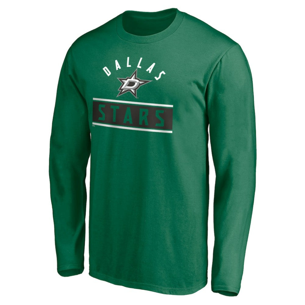 Dallas Stars Team Arch Knockout Long Sleeve T-Shirt - Kelly Green T-shirts