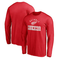Detroit Red Wings Team Arch Knockout Long Sleeve T-Shirt - Red T-shirts
