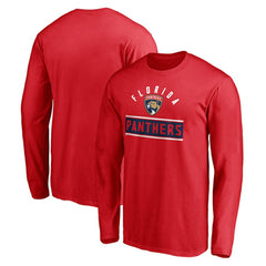 Florida Panthers Team Arch Knockout Long Sleeve T-Shirt - Red T-shirts