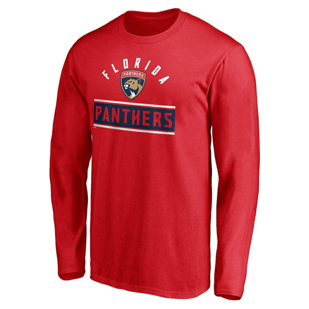 Florida Panthers Team Arch Knockout Long Sleeve T-Shirt - Red T-shirts