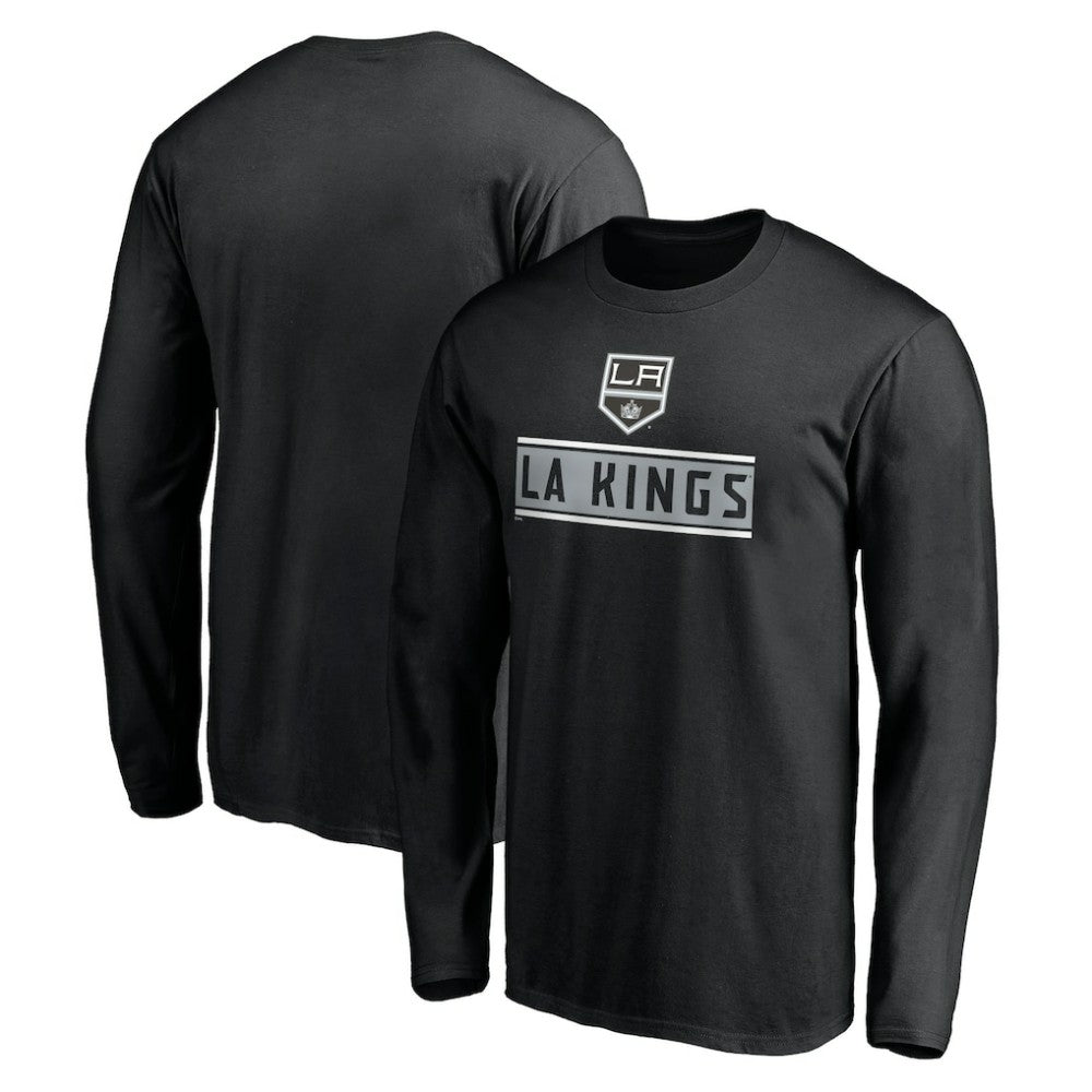 Los Angeles Kings Team Arch Knockout Long Sleeve T-Shirt - Black T-shirts