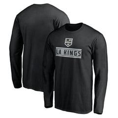 Los Angeles Kings Team Arch Knockout Long Sleeve T-Shirt - Black T-shirts