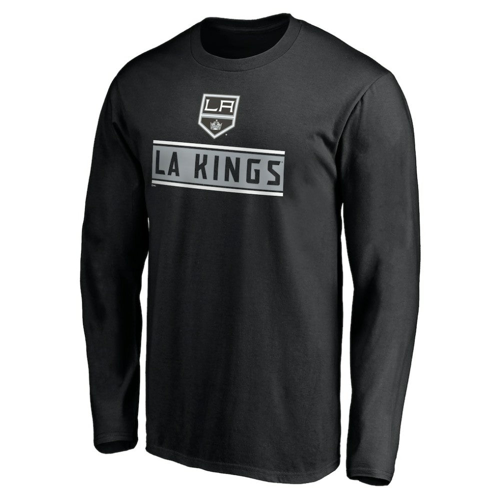 Los Angeles Kings Team Arch Knockout Long Sleeve T-Shirt - Black T-shirts