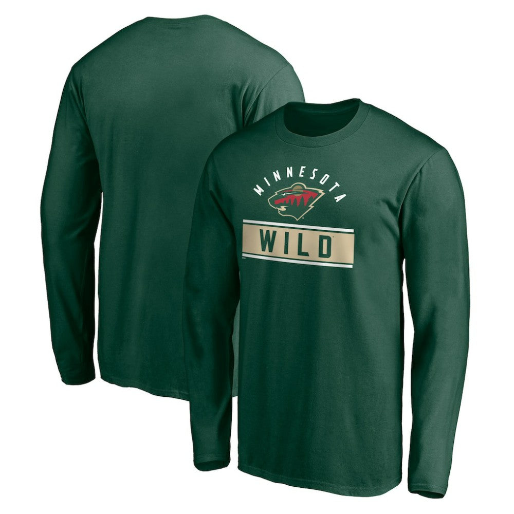 Minnesota Wild Team Arch Knockout Long Sleeve T-Shirt - Green T-shirts