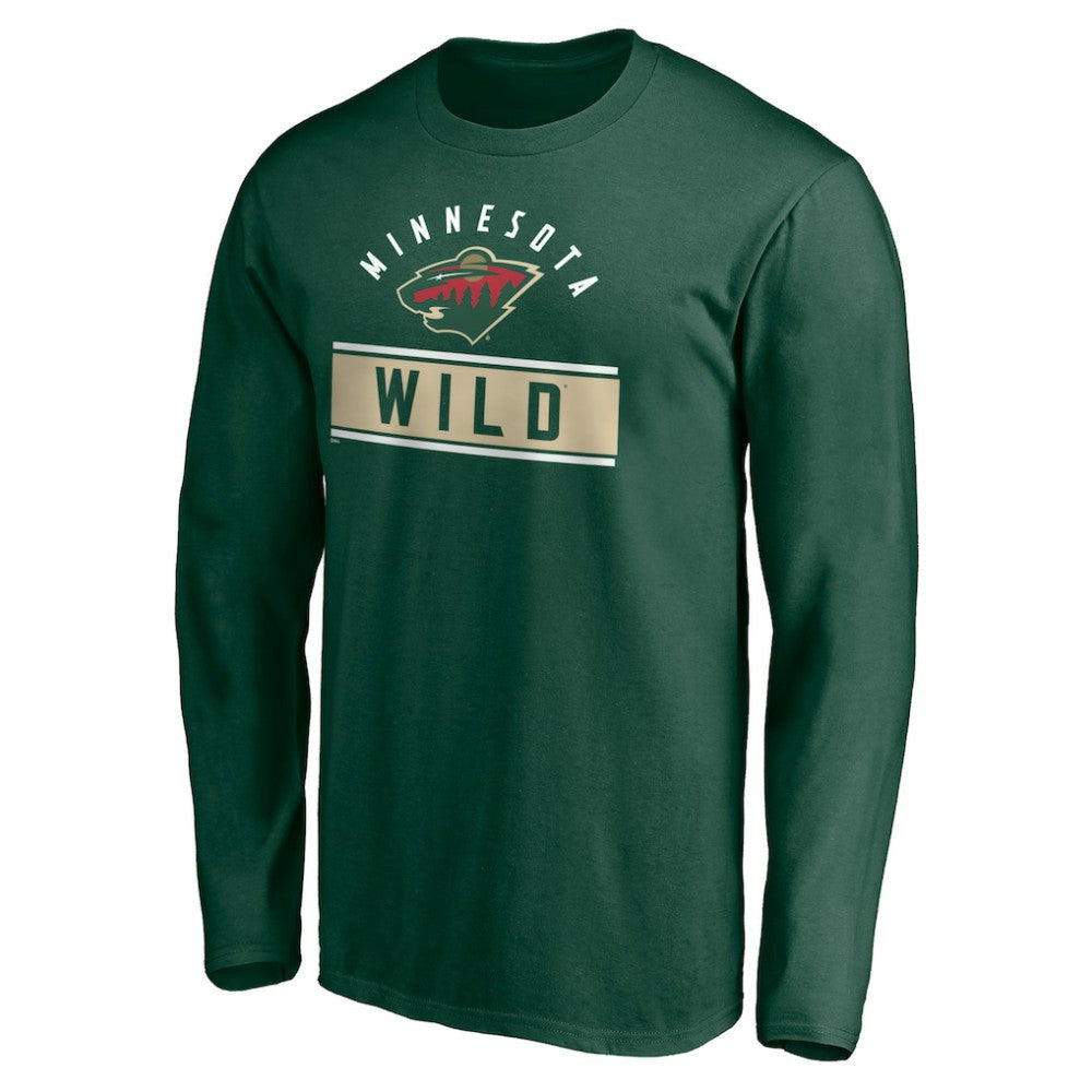 Minnesota Wild Team Arch Knockout Long Sleeve T-Shirt - Green T-shirts