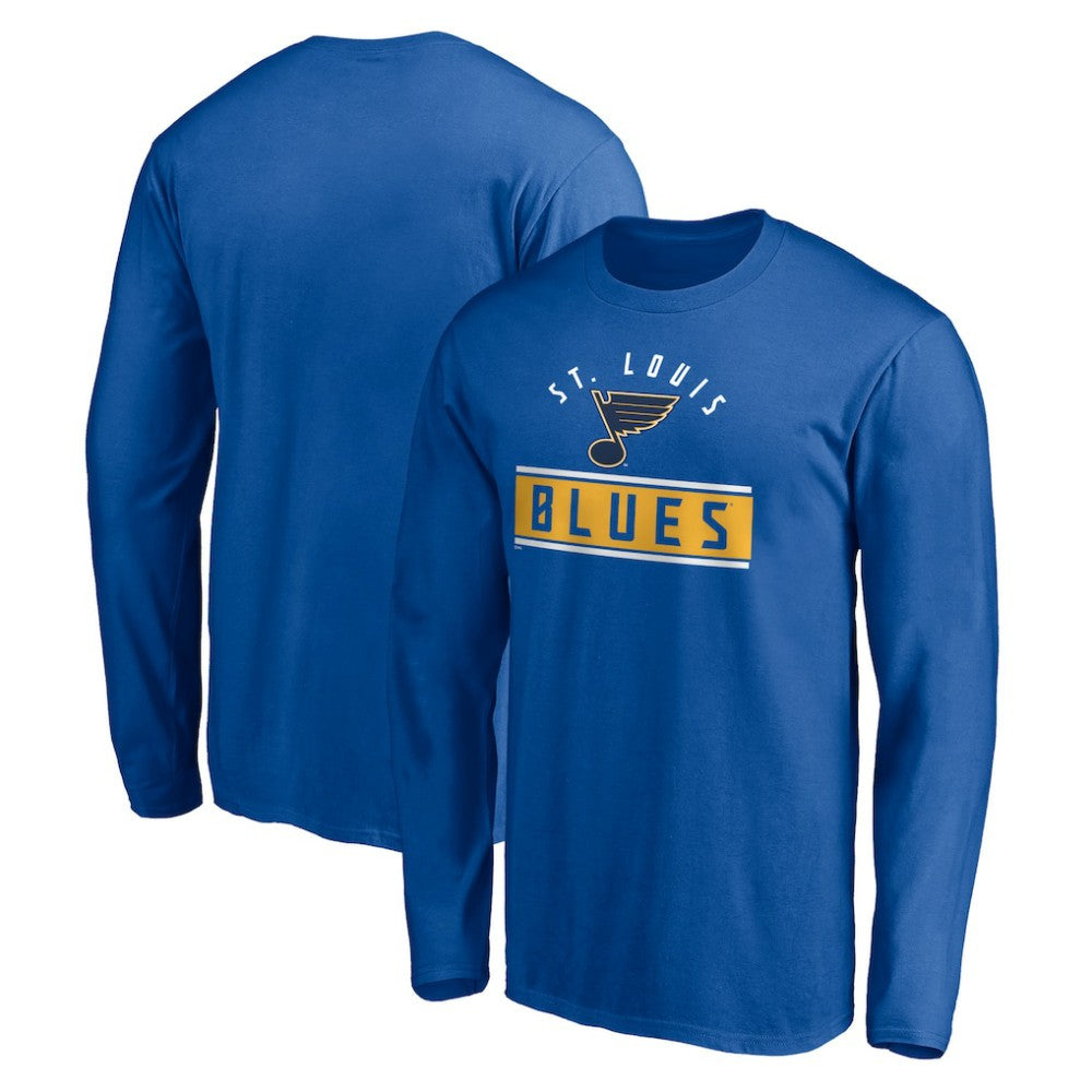 St. Louis Blues Team Arch Knockout Long Sleeve T-Shirt - Blue T-shirts