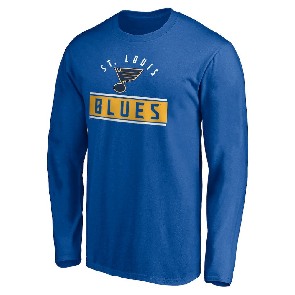 St. Louis Blues Team Arch Knockout Long Sleeve T-Shirt - Blue T-shirts