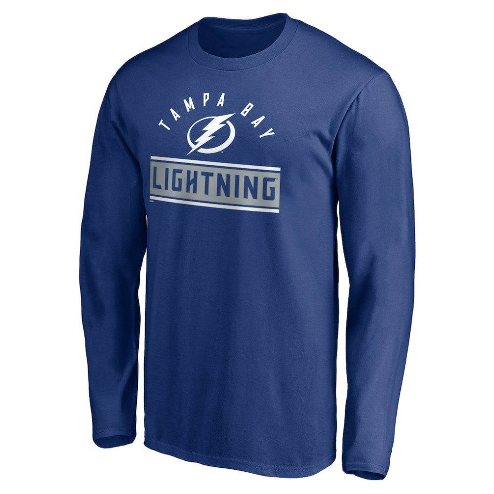 Tampa Bay Lightning Team Arch Knockout Long Sleeve T-Shirt - Blue T-shirts