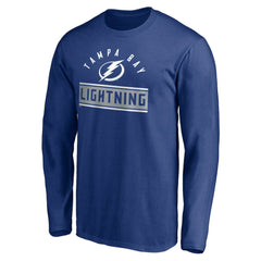 Tampa Bay Lightning Team Arch Knockout Long Sleeve T-Shirt - Blue T-shirts