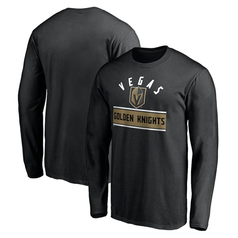 Vegas Golden Knights Team Arch Knockout Long Sleeve T-Shirt - Black T-shirts