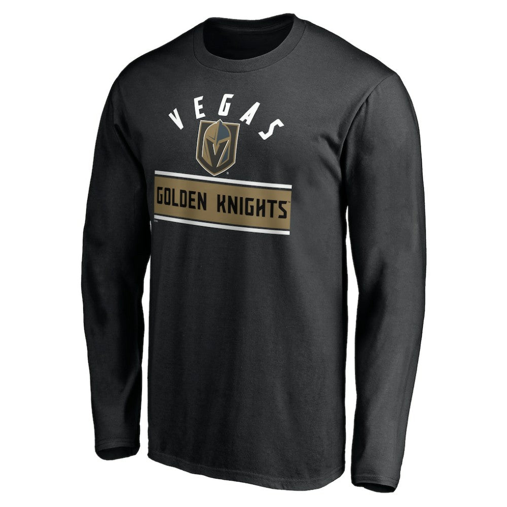 Vegas Golden Knights Team Arch Knockout Long Sleeve T-Shirt - Black T-shirts