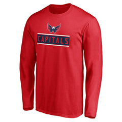 Washington Capitals Team Arch Knockout Long Sleeve T-Shirt - Red T-shirts