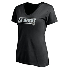 Los Angeles Kings Women's Mascot In Bounds V-Neck T-Shirt - Black T-shirts